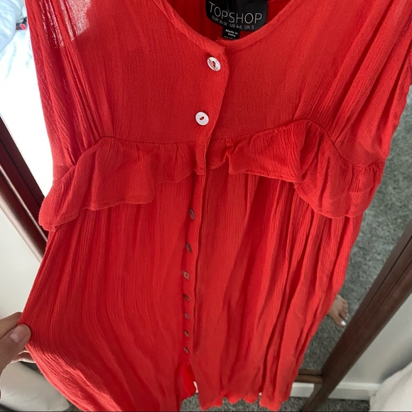 Topshop Ruffle Midi Coverup Dress - Picture 6 of 9